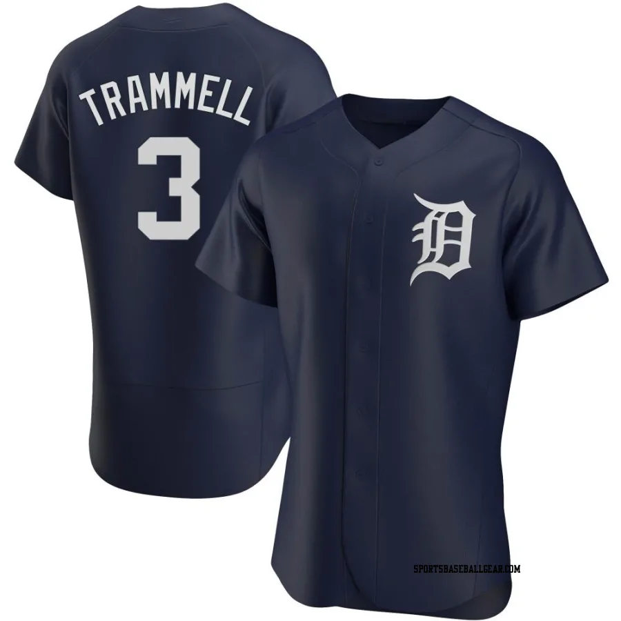 Alan Trammell Men's Detroit Tigers Navy Authentic Alternate Jersey