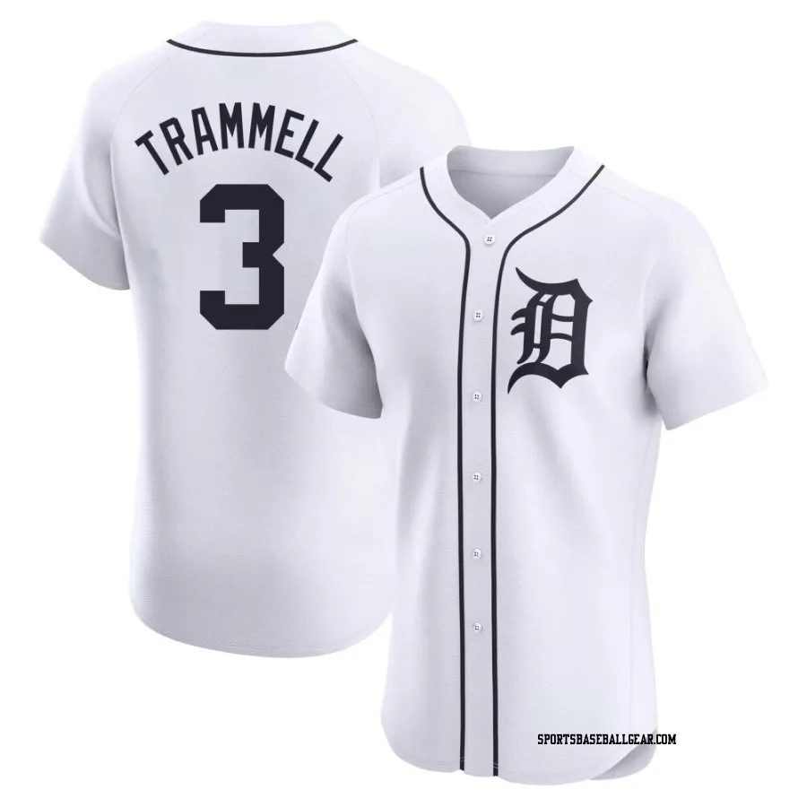 Alan Trammell Men's Detroit Tigers White Elite Home Jersey