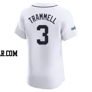 Alan Trammell Men's Detroit Tigers White Elite Home Patch Jersey