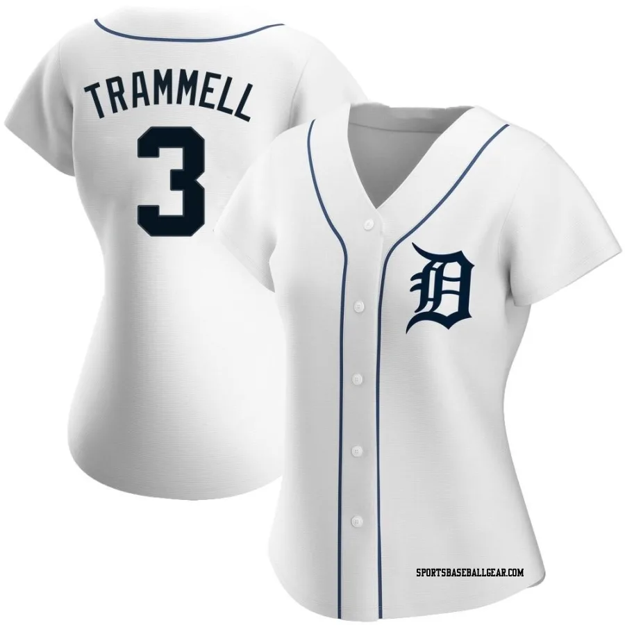 Alan Trammell Women's Detroit Tigers White Authentic Home Jersey