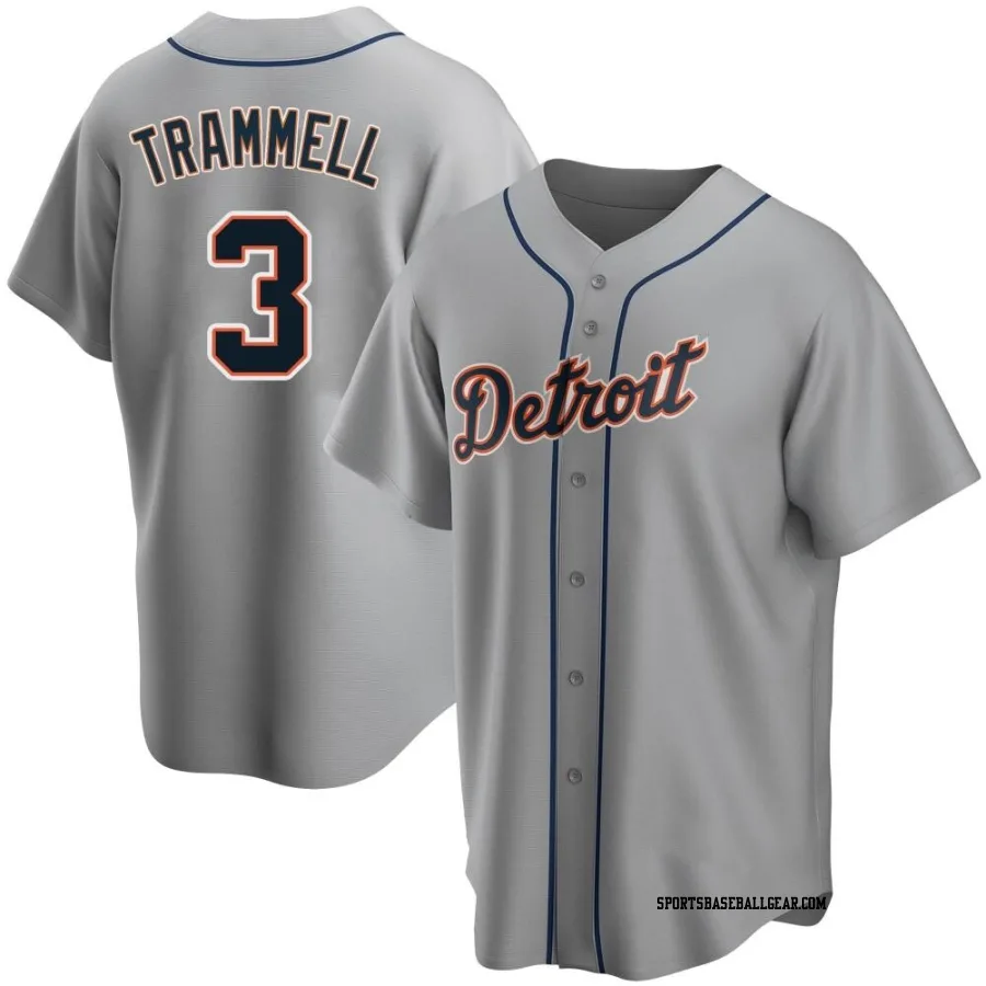 Alan Trammell Youth Detroit Tigers Gray Replica Road Jersey