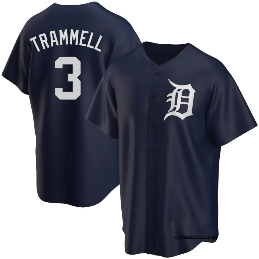 Alan Trammell Youth Detroit Tigers Navy Replica Alternate Jersey