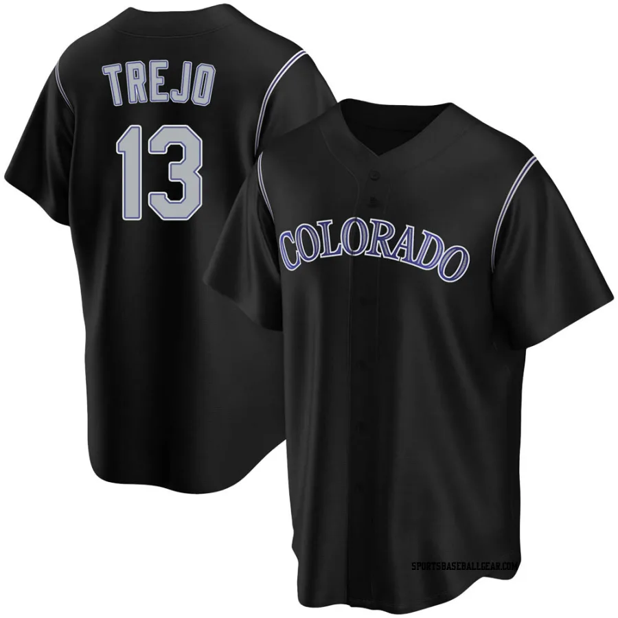 Alan Trejo Men's Colorado Rockies Black Replica Alternate Jersey