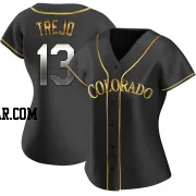 Alan Trejo Women's Colorado Rockies Black Golden Replica Alternate Jersey