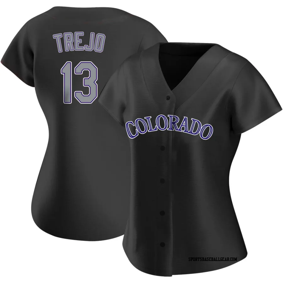 Alan Trejo Women's Colorado Rockies Black Replica Alternate Jersey