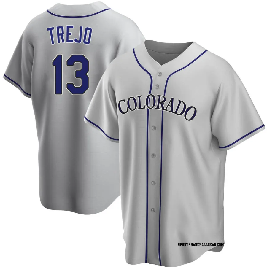 Alan Trejo Youth Colorado Rockies Gray Replica Road Jersey