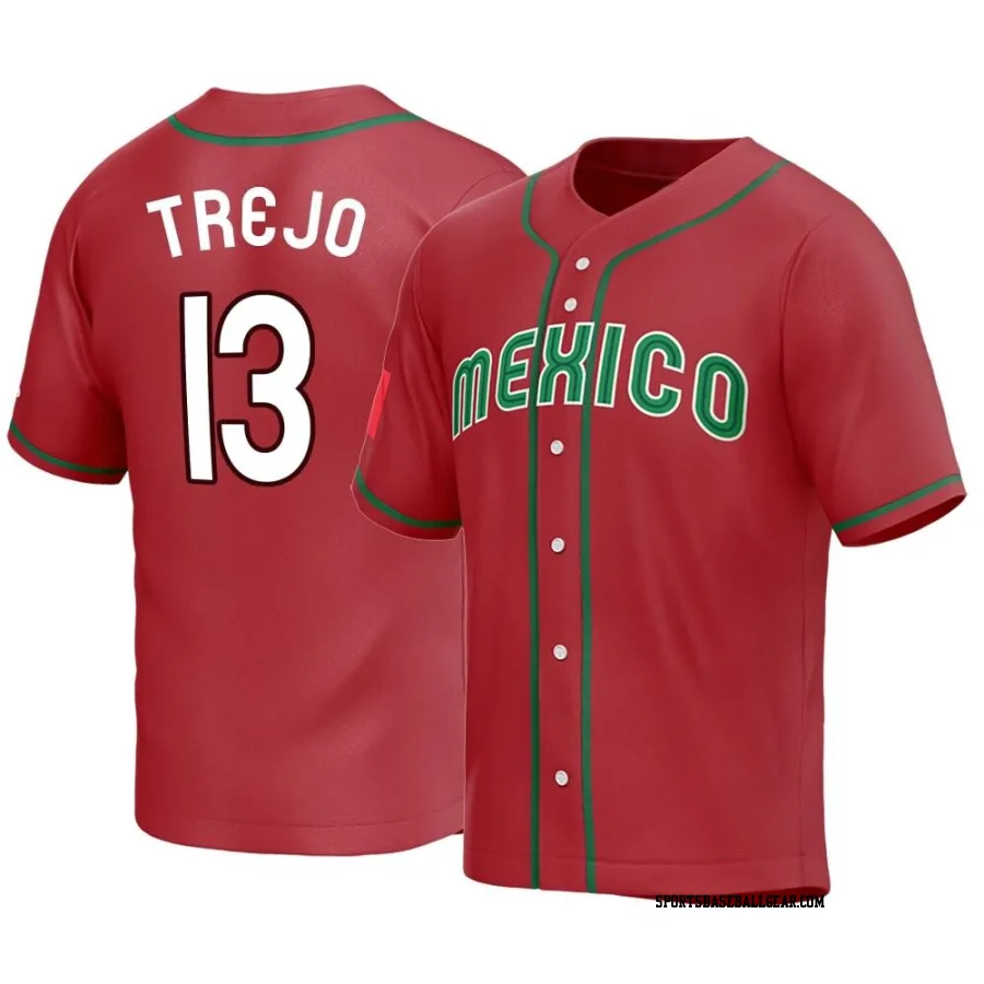 Alan Trejo Youth Mexico Baseball Red Replica 2023 World Baseball Classic Jersey