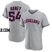 Alaska Abney Men's Cleveland Guardians Gray Authentic Road Jersey