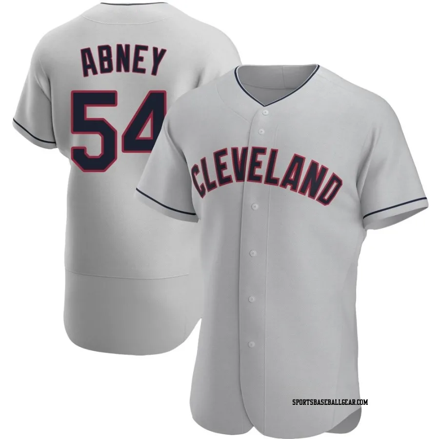 Alaska Abney Men's Cleveland Guardians Gray Authentic Road Jersey