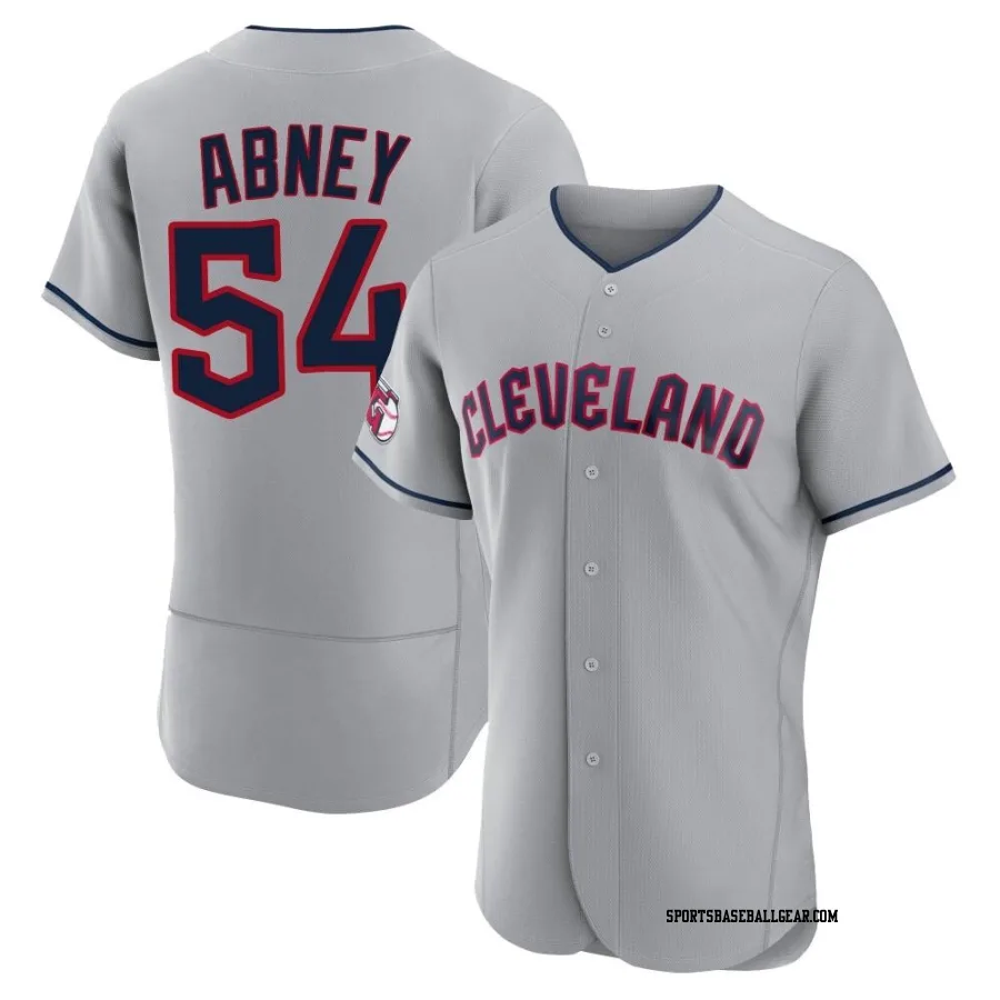 Alaska Abney Men's Cleveland Guardians Gray Authentic Road Jersey