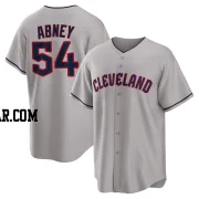 Alaska Abney Men's Cleveland Guardians Gray Replica Road Jersey