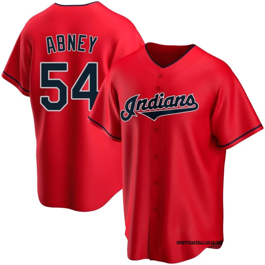 Alaska Abney Men's Cleveland Guardians Red Replica Alternate Jersey