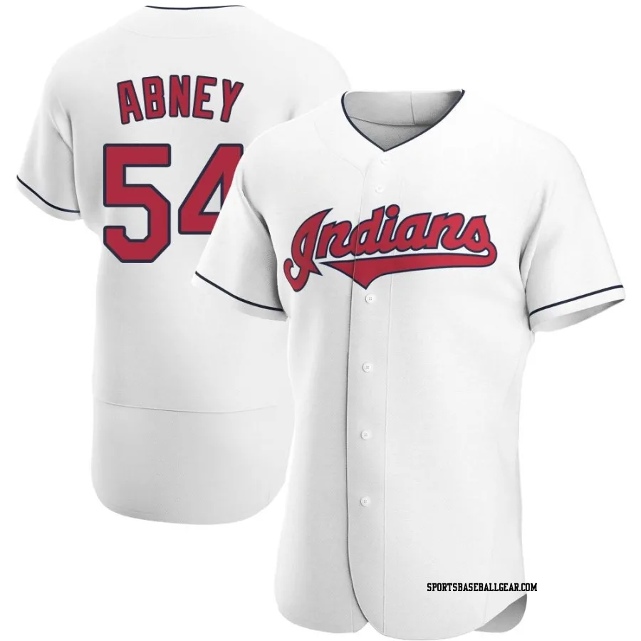 Alaska Abney Men's Cleveland Guardians White Authentic Home Jersey