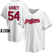 Alaska Abney Men's Cleveland Guardians White Replica Home Jersey