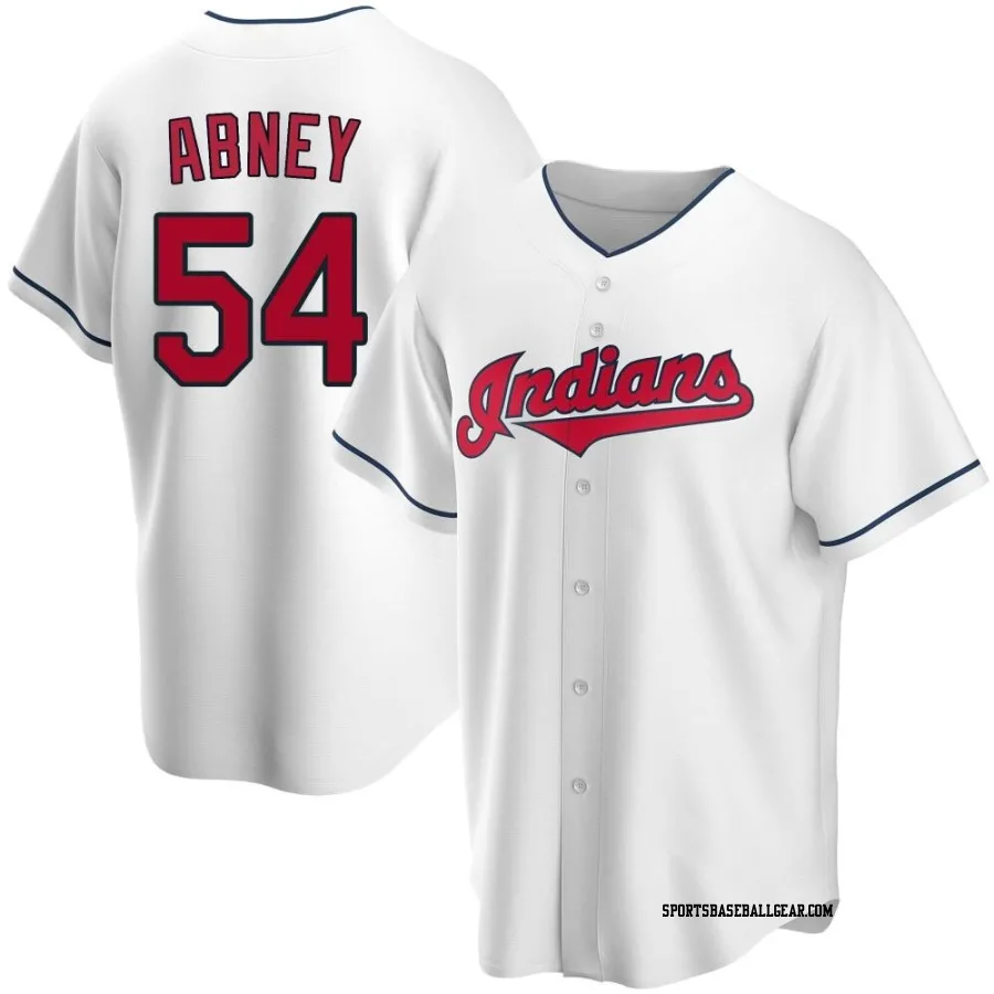 Alaska Abney Youth Cleveland Guardians White Replica Home Jersey