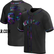 Albert Abreu Men's New York Yankees Black Holographic Replica Alternate Jersey