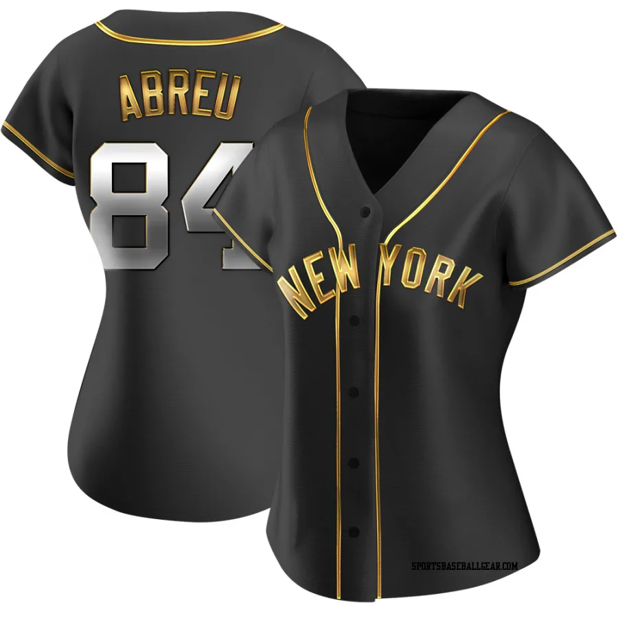 Albert Abreu Women's New York Yankees Black Golden Replica Alternate Jersey