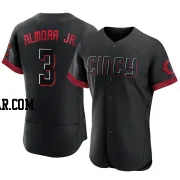 Albert Almora Jr. Men's Cincinnati Reds Black Authentic 2023 City Connect Jersey