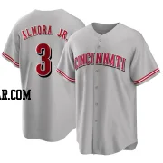 Albert Almora Jr. Men's Cincinnati Reds Gray Replica Road Jersey