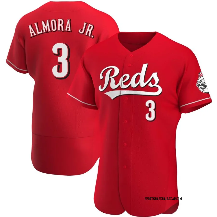 Albert Almora Jr. Men's Cincinnati Reds Red Authentic Alternate Jersey