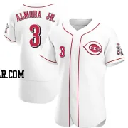 Albert Almora Jr. Men's Cincinnati Reds White Authentic Home Jersey