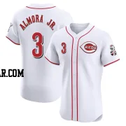 Albert Almora Jr. Men's Cincinnati Reds White Elite Home Jersey