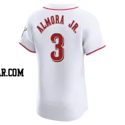 Albert Almora Jr. Men's Cincinnati Reds White Elite Home Jersey