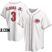 Albert Almora Jr. Men's Cincinnati Reds White Replica Home Jersey