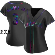 Albert Almora Jr. Women's Cincinnati Reds Black Holographic Replica Alternate Jersey