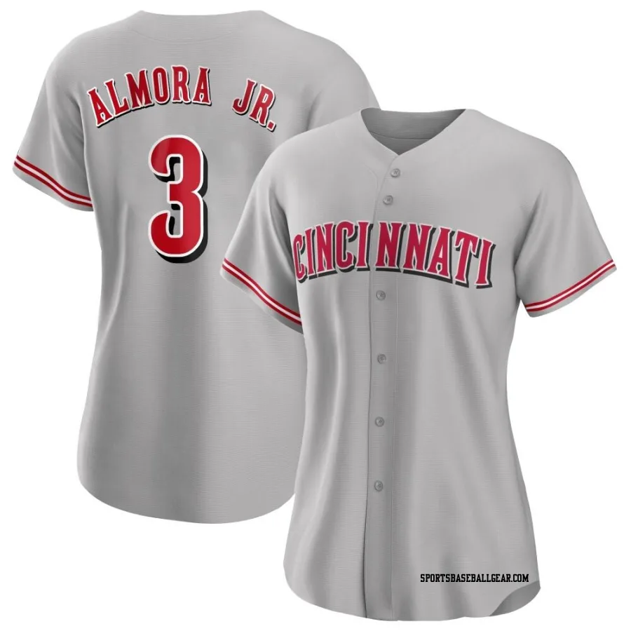 Albert Almora Jr. Women's Cincinnati Reds Gray Replica Road Jersey