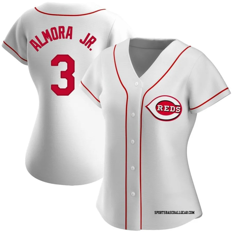 Albert Almora Jr. Women's Cincinnati Reds White Replica Home Jersey