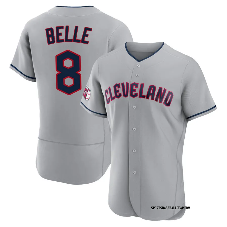 Albert Belle Men's Cleveland Guardians Gray Authentic Road Jersey