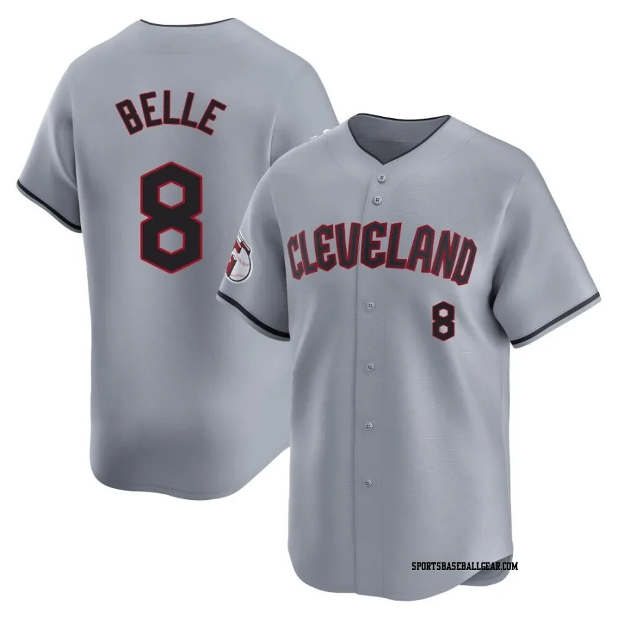 Albert Belle Men's Cleveland Guardians Gray Limited Road Jersey