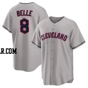 Albert Belle Men's Cleveland Guardians Gray Replica Road Jersey