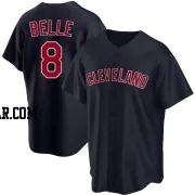 Albert Belle Men's Cleveland Guardians Navy Replica Alternate Jersey