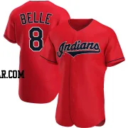 Albert Belle Men's Cleveland Guardians Red Authentic Alternate Jersey