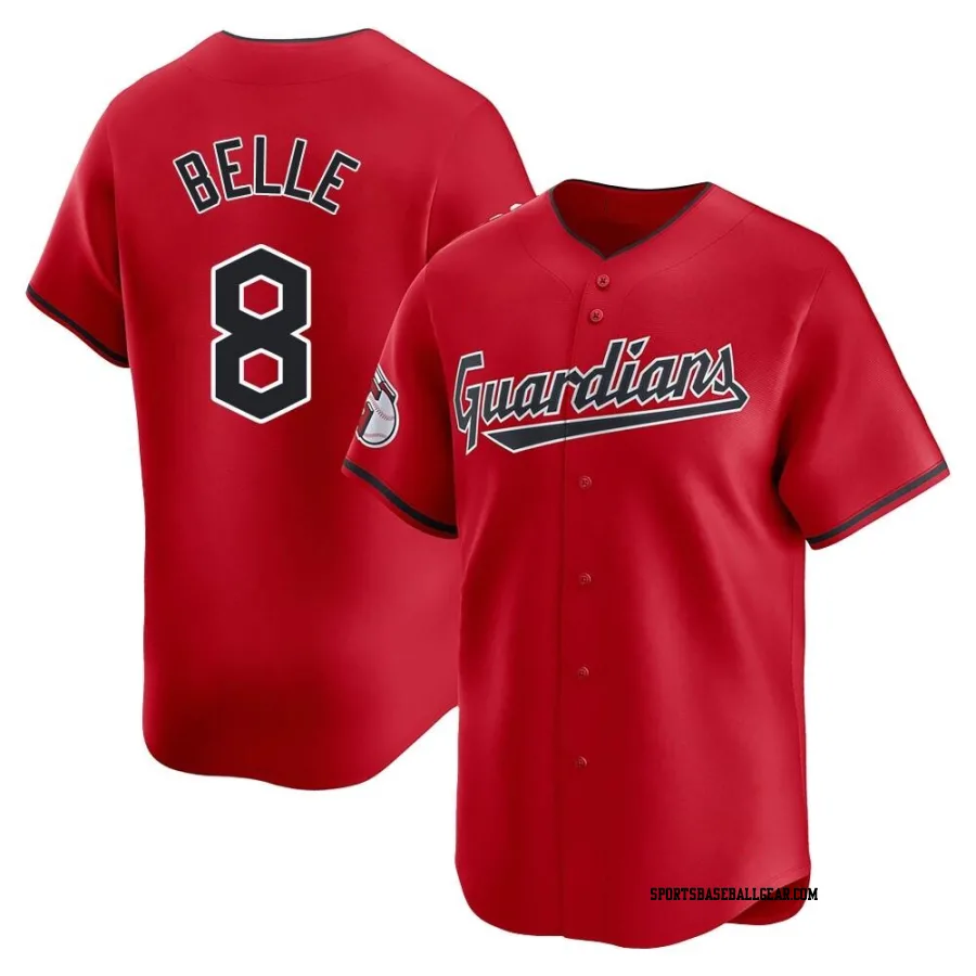 Albert Belle Men's Cleveland Guardians Red Limited Alternate Jersey