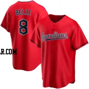 Albert Belle Men's Cleveland Guardians Red Replica Alternate Jersey