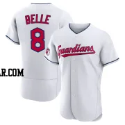 Albert Belle Men's Cleveland Guardians White Authentic Home Jersey