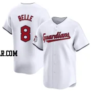 Albert Belle Men's Cleveland Guardians White Limited Home Jersey