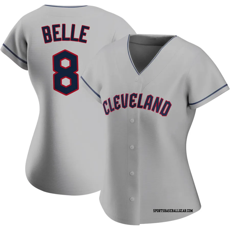 Albert Belle Women's Cleveland Guardians Gray Authentic Road Jersey