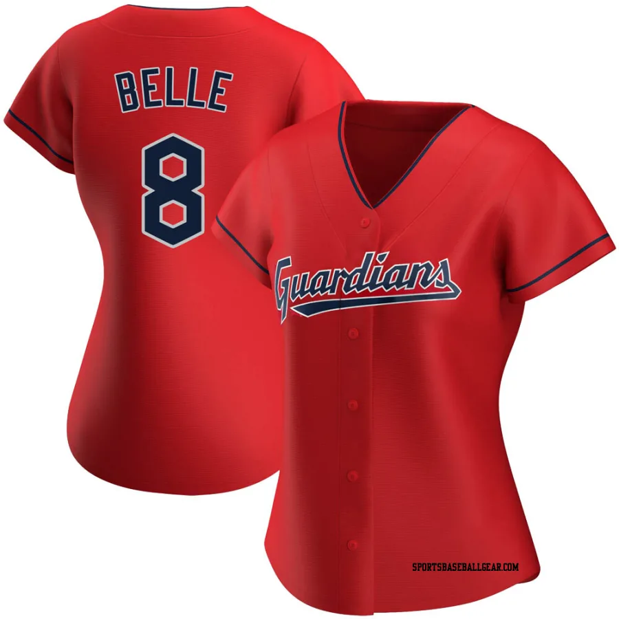 Albert Belle Women's Cleveland Guardians Red Authentic Alternate Jersey