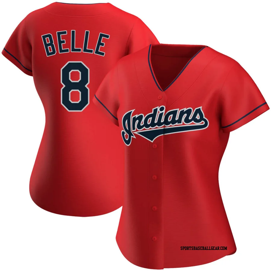 Albert Belle Women's Cleveland Guardians Red Authentic Alternate Jersey