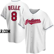 Albert Belle Youth Cleveland Guardians White Replica Home Jersey