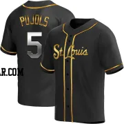 Albert Pujols Men's St. Louis Cardinals Black Golden Replica Alternate Jersey