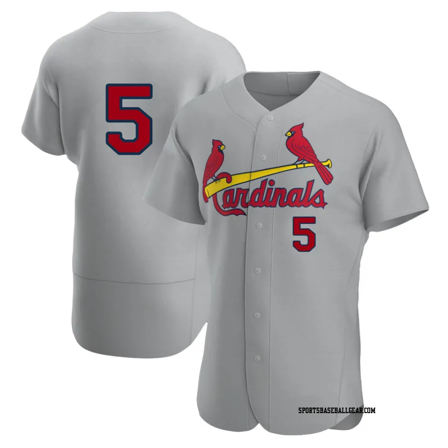 Albert Pujols Men's St. Louis Cardinals Gray Authentic Road Jersey