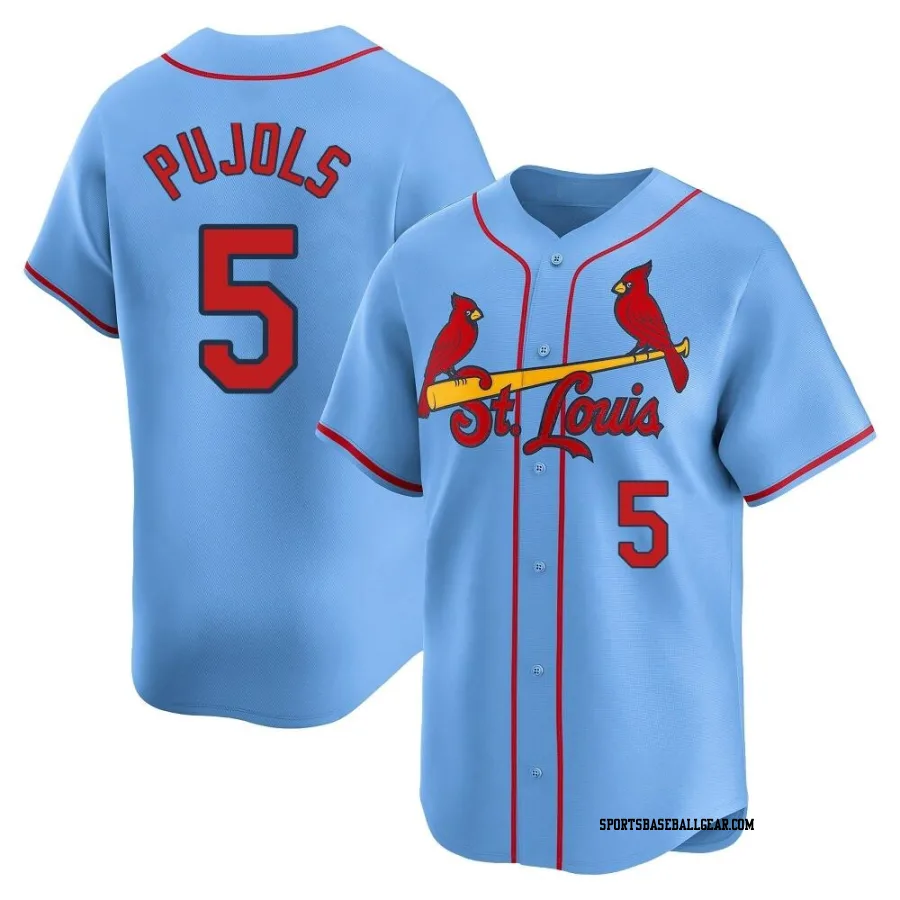 Albert Pujols Men's St. Louis Cardinals Light Blue Limited Alternate Jersey