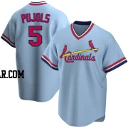 Albert Pujols Men's St. Louis Cardinals Light Blue Replica Road Cooperstown Collection Jersey