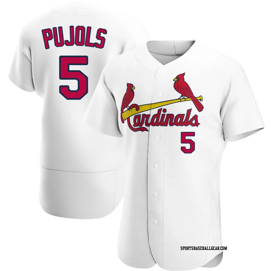 Albert Pujols Men's St. Louis Cardinals White Authentic Home Jersey