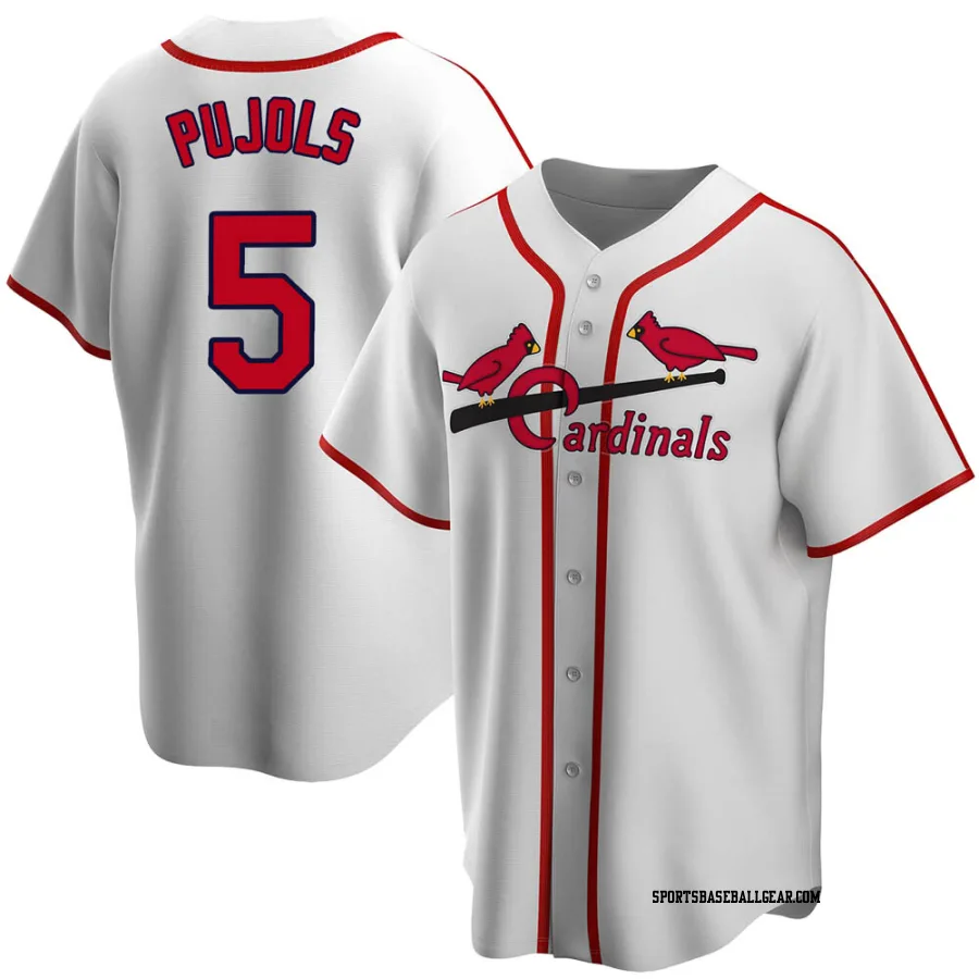 Albert Pujols Men's St. Louis Cardinals White Home Cooperstown Collection Jersey